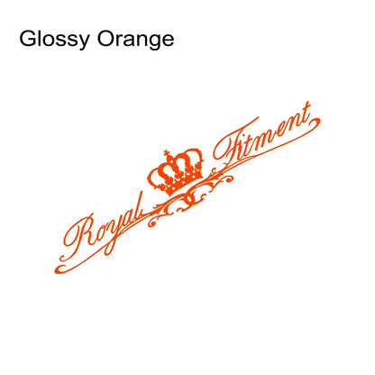 Crown Art Front Windshield Vinyl Sticker – Universal Fit | Car Styling Decal | 12 Finishes - 200000182:366#Glossy Yellow-200000182:350852#Glossy Orange-200000182:173#Matt Black-200000182:175#Glossy Blue-200000182:29#Glossy White-  DRIVEN - 13
