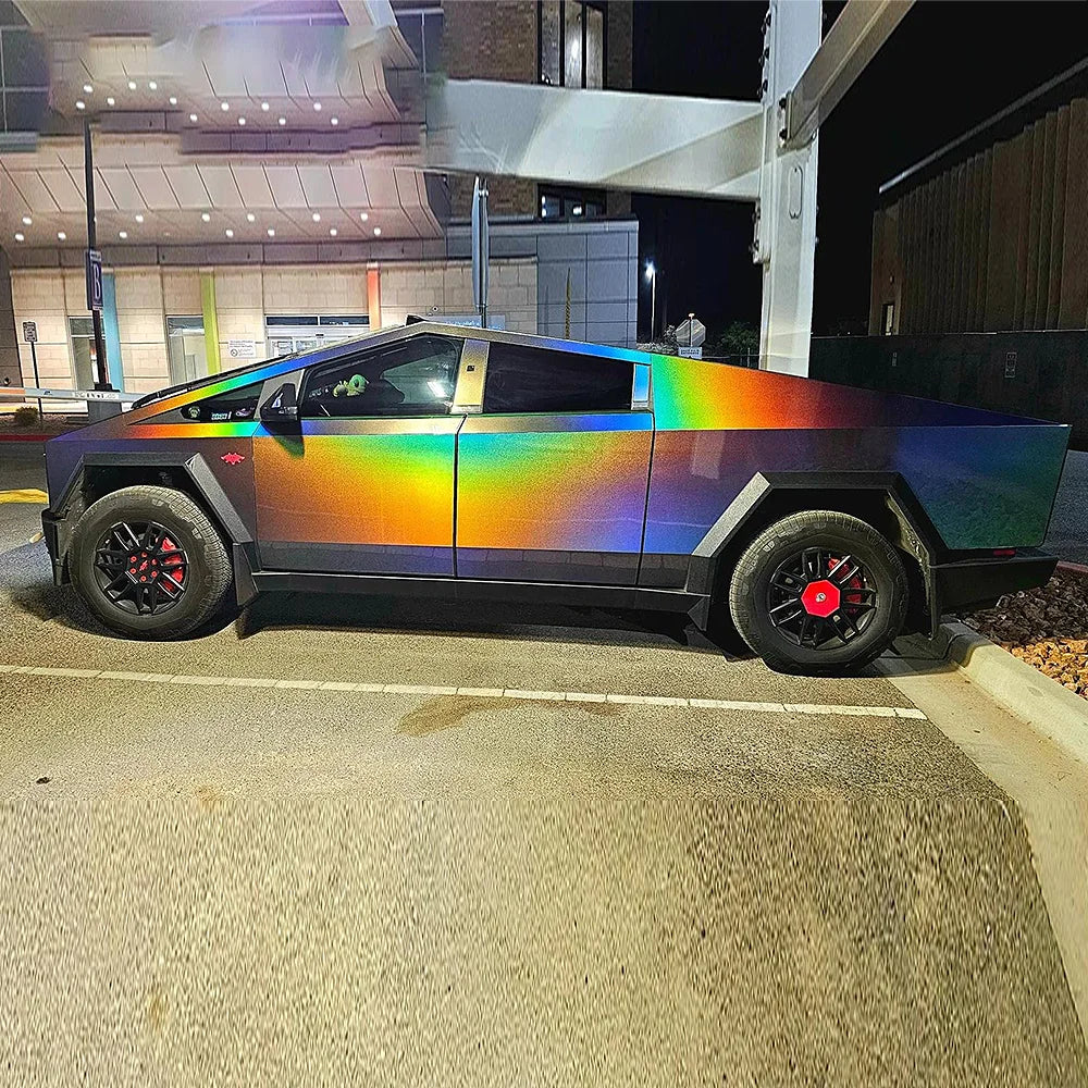 Precut Color Change PPF for Tesla Cybertruck (2024–2026) | DIY Black & Glacier Blue PET Film - 200000182:94#Reddish-Brown Gradie-200000182:173#Chameleon Gradient-200000182:10#Blue-purple Gradient-200000182:29#Laser Rainbow Gradie-200000182:350852#Rainbow Gradient-  DRIVEN - 13
