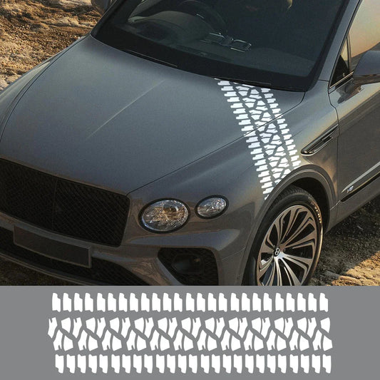 Off-Road Adventure Tracks Vinyl Graphic Decal – Hood, Door, Side & Tail | 2 Sizes, 12 Finishes | Universal Fit - 200000182:193#Matt Black;5:361386#100x28cm-  DRIVEN - 1