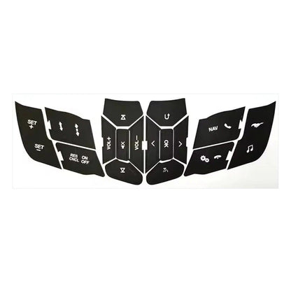 Steering Wheel Button Repair Sticker | 1-Piece Black Vinyl Control Decal for Cars - 200000182:350686#for 2019-2022-200000182:350850#for 2015-2018-  DRIVEN - 8