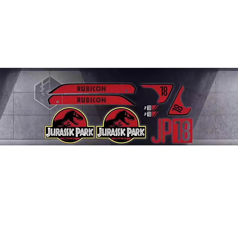 Jurassic Park-Style Dinosaur Hood & Fender Decal for Jeep Wrangler JL (2018–2023) | Blackout Vinyl Kit - 200000182:173#full set-200000182:10#hood part only-  DRIVEN - 4
