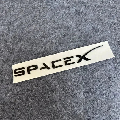 3D ABS SPACEX Letter Emblem Badge for Tesla Rear Tailgate / Trunk | Car Sticker - 14:200004890#Bright Black-14:200004889#Matte Black-  DRIVEN - 9