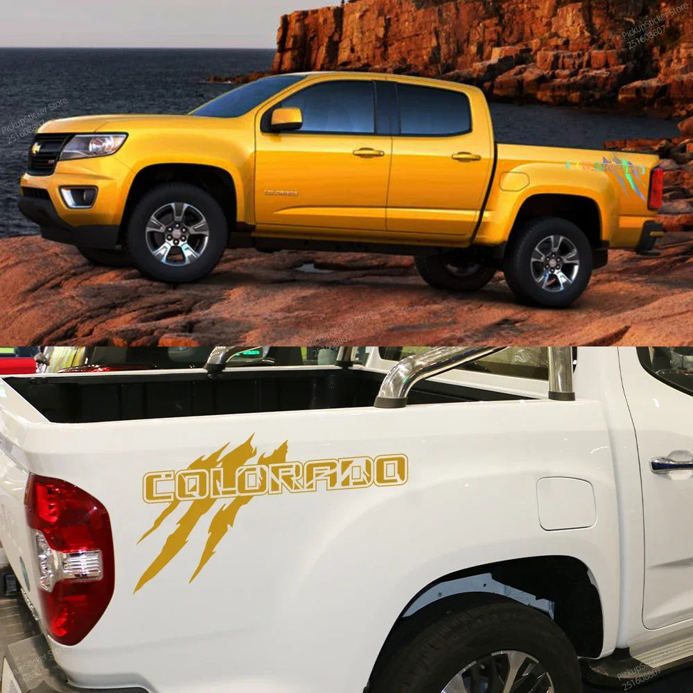 Claw Style Truck Bed Side Decal | Universal Pickup Body Vinyl Graphic - 200000182:200211869#Colorful Laser;5:361386#70x38.9cm-200000182:200211869#Colorful Laser;5:100014064#90x50cm-200000182:200211869#Colorful Laser;5:200000990#40x22cm-200000182:200211869#Colorful Laser;5:361385#50x27.8cm-200000182:350853#Matt Gold;5:361386#70x38.9cm-  DRIVEN - 3
