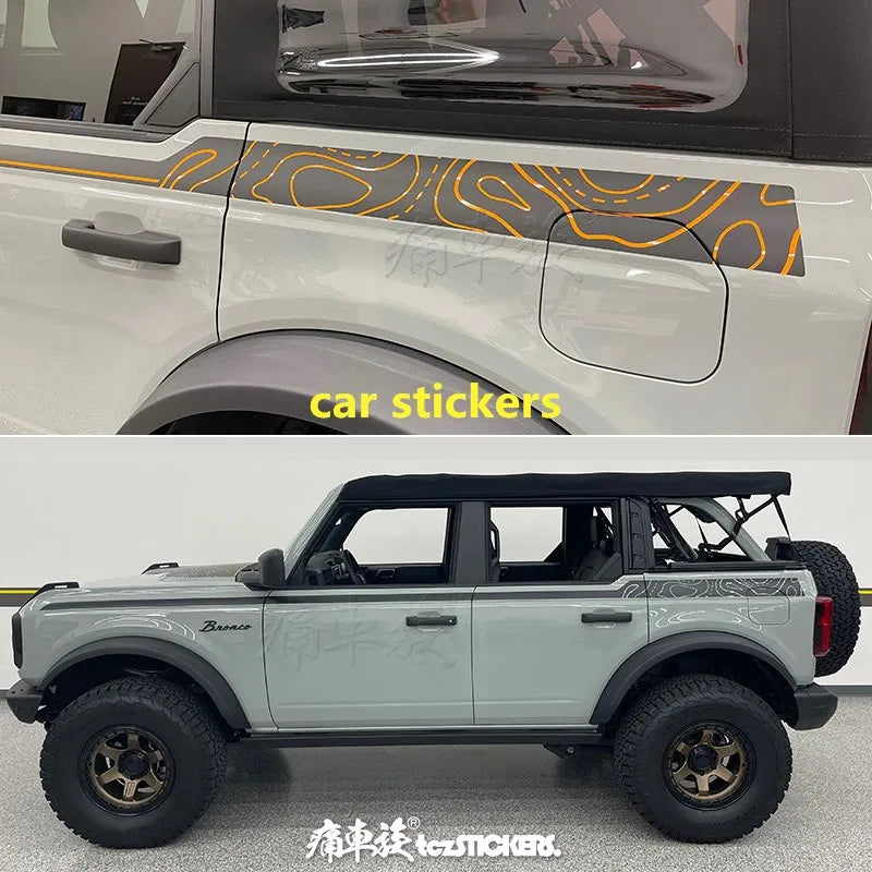 Modified Off-Road Sport Vinyl Decal Kit for Ford Bronco (2022) | KK Custom Body Wrap - 200000182:691#C-200000182:10#D-200000182:193#A-200000182:29#B-  DRIVEN - 1