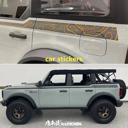 Modified Off-Road Sport Vinyl Decal Kit for Ford Bronco (2022) | KK Custom Body Wrap - 200000182:691#C-200000182:10#D-200000182:193#A-200000182:29#B-  DRIVEN - 1