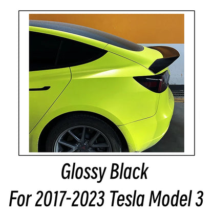 Ducktail Lip Spoiler for Tesla Model 3 (2017–2023) | Rear Trunk Lid Boot Wing — Body Kit - 14:200004889#Unpainted-14:200004890#Glossy Black-14:200004891#Carbon Printing-14:200002130#Real Carbon Fibe-  DRIVEN - 10