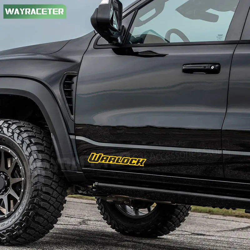 Rear Trunk & Door Side Body Graphic Decal for Dodge RAM 1500 / SRT / Warlock | Vinyl Sticker - 200000182:193#Reflective black-200000182:29#Reflective white-200000182:10#Reflective red-200000182:366#Reflective yellow-200000182:175#Reflective green-  DRIVEN - 6