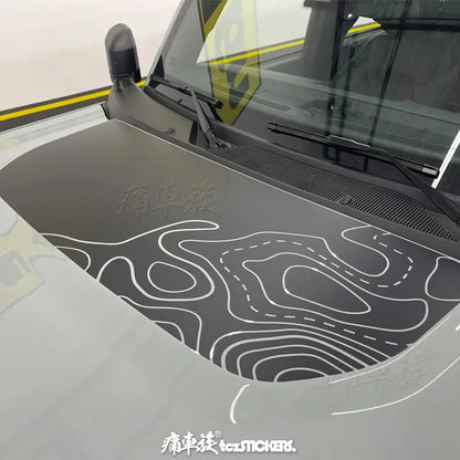Custom Modified Hood Personality Vinyl Sticker for Ford Bronco | Special KK Film Wrap - 200000182:193#A-200000182:29#B-200000182:1052#K-200000182:350850#L-200000182:350853#M-  DRIVEN - 4
