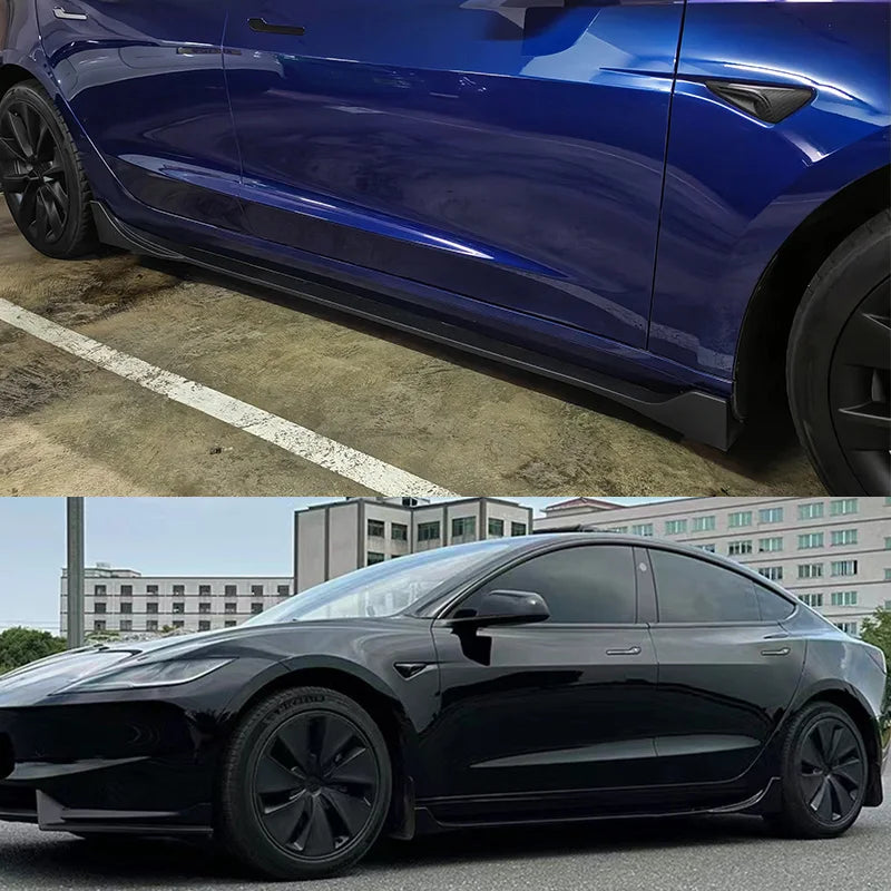 Full Body Kit — Bumper Lips, Diffuser & Spoiler for Tesla Models | Gloss Black & Carbon Tuning - 14:200004890#24M3-Side Skirts-GB-14:200003699#24M3-Rear Wing-GB-14:200002130#24M3-Whole Set-GB-14:200001951#24M3-Front-MB-14:200000914#24M3-Side Skirts-MB-  DRIVEN - 3