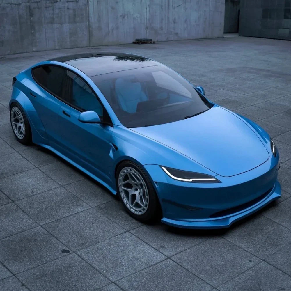 Precut Color Change PPF for Tesla Model 3 Highland (2024–2025) | Black & Glacier Blue PET Film - 200000182:350686#Bright black-200000182:350850#Matte Black-200000182:350852#Matte Black Purple-200000182:200004890#Lake Blue-200000182:200000914#Porsche Matte Grey-  DRIVEN - 13