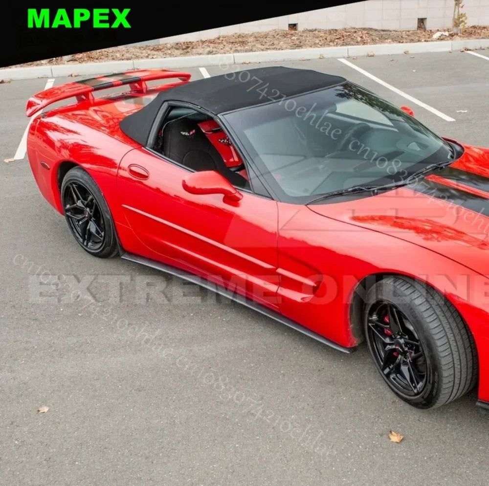 ZR1-Style Carbon Fiber Side Skirts Rocker Panel for Corvette C5 (1997–2004) | Adhesive/Screw-On Pair