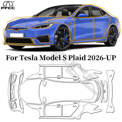 Precut PPF for Tesla Model S Plaid (2026+) | 9-Mil TPU Paint Protection Film Clear Bra - 200000182:10#Rear Trunk;5:200000990#Clear Film-200000182:350852#Rear Side;5:200000990#Clear Film-200000182:175#Whole Set;5:200000990#Clear Film-200000182:193#Front;5:200000990#Clear Film-200000182:29#Hood;5:200000990#Clear Film-  DRIVEN - 1