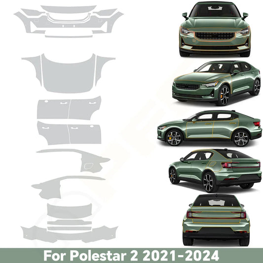 Precut PPF for Polestar 2 (2021–2025) | TPU Paint Protection Film Clear Bra - 200000182:193#Rear Trunk;5:200000990#Clear Film-  DRIVEN - 2