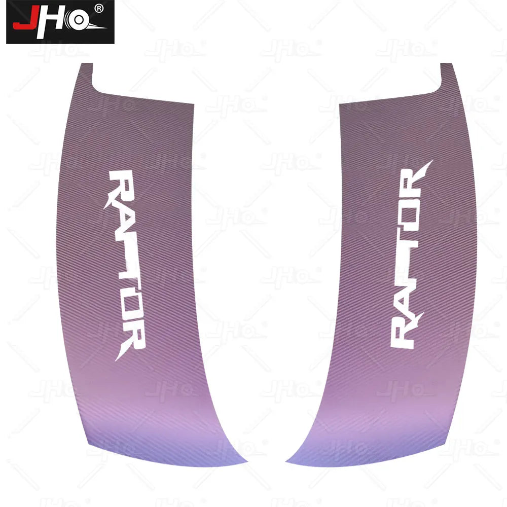 JHO Carbon Grain Front Bonnet & Side Hood Stripe for Ford F-150 Raptor | Engine Vinyl - 200000182:496#Purple Carbon Grain-200000182:193#Black Red Floral-  DRIVEN - 6