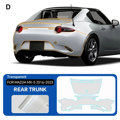 Precut PPF for Mazda MX-5 Miata (2016–2023) | 9-Mil TPU Paint Protection Film Clear Bra - 200000182:10#Rear Trunk;5:200000990#Clear Film-200000182:175#Whole Set;5:200000990#Clear Film-200000182:193#Front;5:200000990#Clear Film-200000182:29#Hood;5:200000990#Clear Film-200000182:691#Doors;5:200000990#Clear Film-  DRIVEN - 8