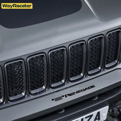 Jeep Renegade Hood & Fender Reflective Decal Kit – Grill Graphic Vinyl | Trailhawk, Sport (2 Pcs) - 200000182:366#Reflective yellow-200000182:350852#Reflective orange-200000182:173#Reflective blue-200000182:10#Reflective red-200000182:175#Reflective green-  DRIVEN - 4