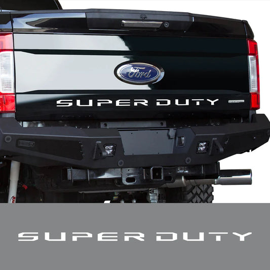 Tail Box Label Decal for Ford Super Duty F-250 / F-350 (2017–2021) | Pickup Vinyl Sticker - 200000182:496#Matt Silver-  DRIVEN - 2