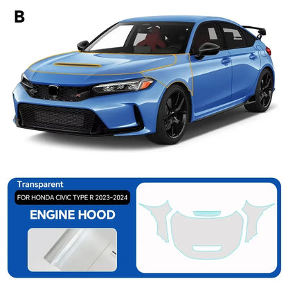 Precut PPF for Honda Civic Type R (2023–2024) | TPU Paint Protection Film Clear Bra - 14:29#Hood;5:200000990#Clear Film-14:175#Whole Set;5:200000990#Clear Film-14:193#Front;5:200000990#Clear Film-14:366#Roof window;5:200000990#Clear Film-14:691#Doors;5:200000990#Clear Film-  DRIVEN - 9