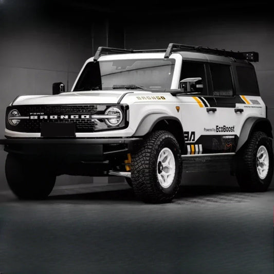 Personalized Full-Body Exterior Vinyl Decal Kit for Ford Bronco | Custom KK Fashion Wrap - 200000182:193#L R-  DRIVEN - 2