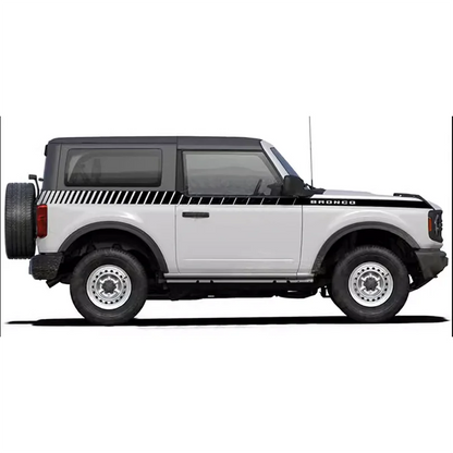 Matte Black Side Waistline Stripe Decal for Ford Bronco 2-Door (2021–2023) | Vinyl Body Line Overlay Pair - 200000182:1052#F-200000182:350853#B-200000182:10#C-200000182:366#G-200000182:175#E-  DRIVEN - 9