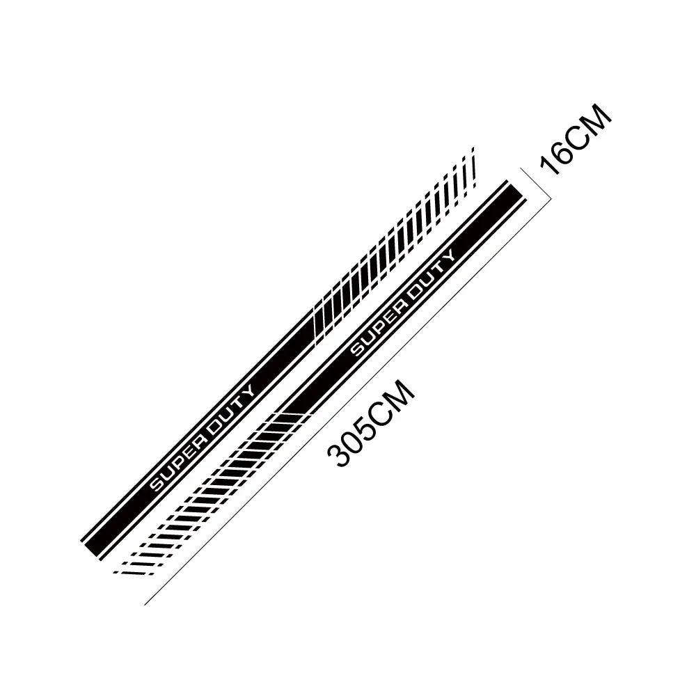 Door Side Body Stripe Decal for Ford Super Duty F-250 / F-350 / F-450 | Vinyl Truck Sticker 2-Pack - 200000182:771#Carbon Fiber-200000182:29#Glossy White-200000182:691#Glossy Gray-200000182:193#Glossy Black-200000182:366#Glossy Yellow-  DRIVEN - 5