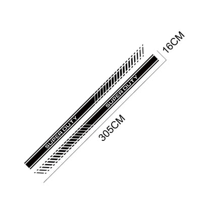 Door Side Body Stripe Decal for Ford Super Duty F-250 / F-350 / F-450 | Vinyl Truck Sticker 2-Pack - 200000182:771#Carbon Fiber-200000182:29#Glossy White-200000182:691#Glossy Gray-200000182:193#Glossy Black-200000182:366#Glossy Yellow-  DRIVEN - 5