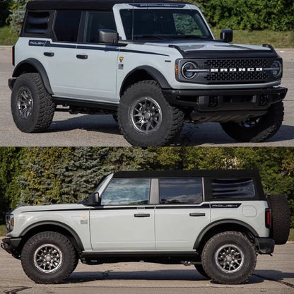 Matte Black Roush-Style Hood & Waistline Stripe Decal for Ford Bronco 4-Door | Precut Vinyl Overlay - <none>-  DRIVEN - 2