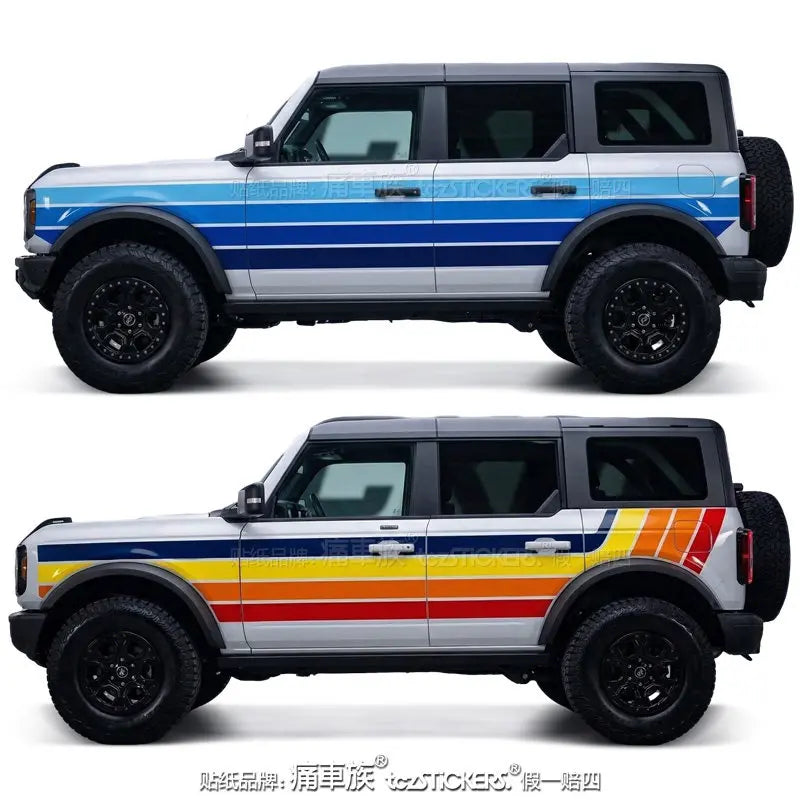 Full-Body Appearance Modification Sport Vinyl Decal Kit for Ford Bronco | Customized PVC Wrap - 200000182:175#G-200000182:173#H-200000182:496#I-200000182:350686#J-200000182:691#C-  DRIVEN - 4