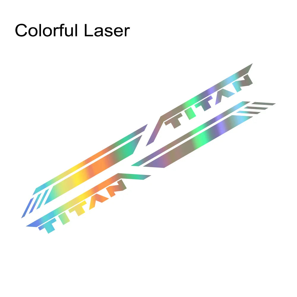 Trunk Side Stripe Decal for Nissan Titan Pro-4X | Pickup Truck Vinyl Graphic - 200000182:10#Glossy Red-200000182:350852#Glossy Orange-200000182:1052#Colorful Laser-200000182:350850#Matt Black-200000182:350853#Carbon Fiber-  DRIVEN - 12