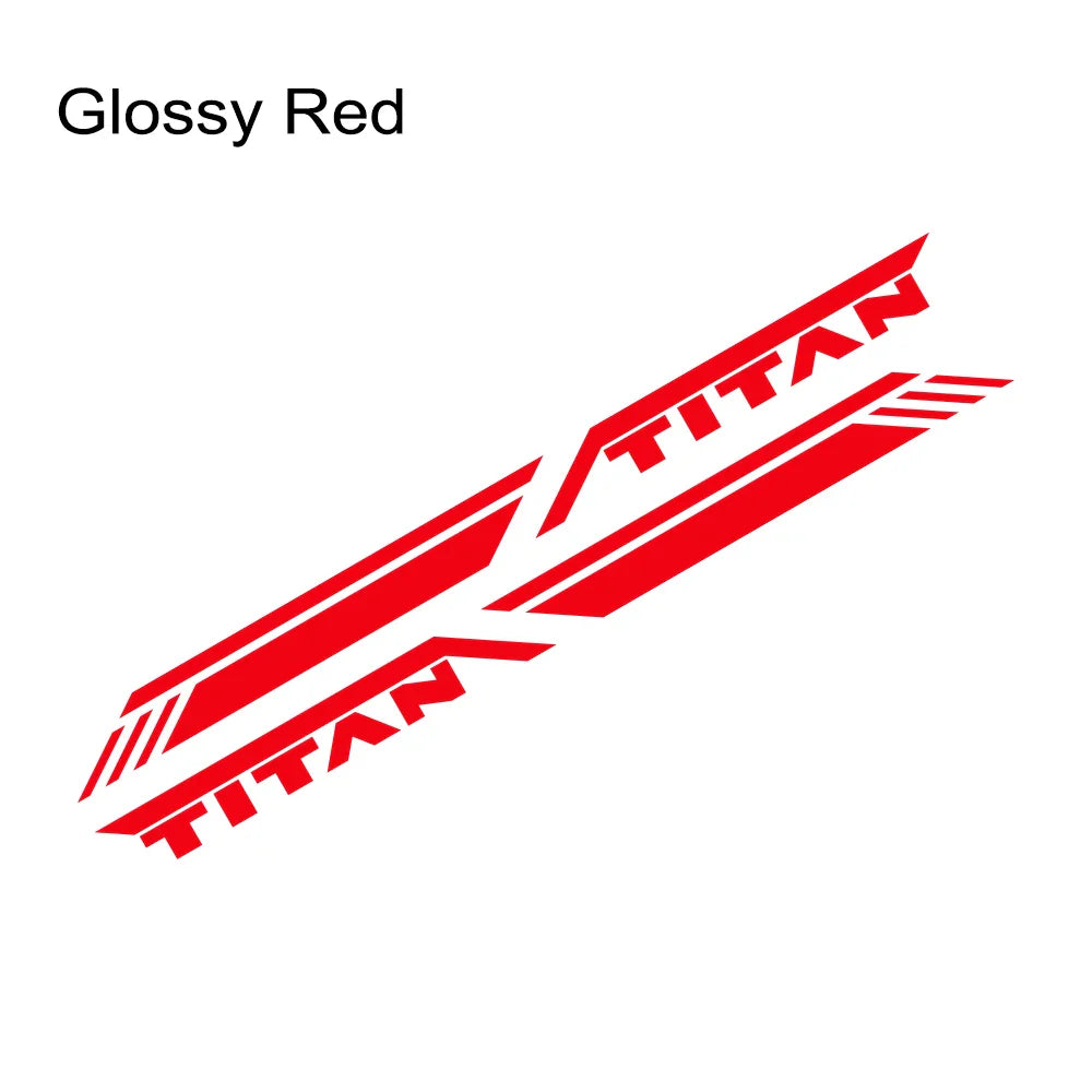 Trunk Side Stripe Decal for Nissan Titan Pro-4X | Pickup Truck Vinyl Graphic - 200000182:10#Glossy Red-200000182:350852#Glossy Orange-200000182:1052#Colorful Laser-200000182:350850#Matt Black-200000182:350853#Carbon Fiber-  DRIVEN - 17