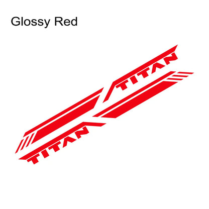 Trunk Side Stripe Decal for Nissan Titan Pro-4X | Pickup Truck Vinyl Graphic - 200000182:10#Glossy Red-200000182:350852#Glossy Orange-200000182:1052#Colorful Laser-200000182:350850#Matt Black-200000182:350853#Carbon Fiber-  DRIVEN - 17