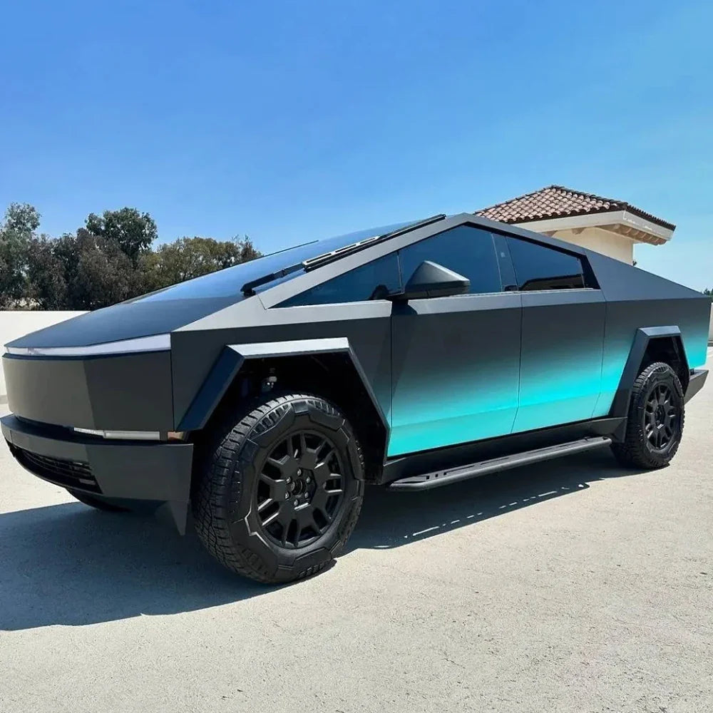 Precut Color Change PPF for Tesla Cybertruck (2024–2026) | DIY Black & Glacier Blue PET Film - 200000182:94#Reddish-Brown Gradie-200000182:173#Chameleon Gradient-200000182:10#Blue-purple Gradient-200000182:29#Laser Rainbow Gradie-200000182:350852#Rainbow Gradient-  DRIVEN - 7