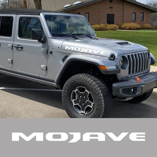 Jeep Gladiator Mojave Hood Decal – Vinyl Letter Graphic Sticker Set | Engine Hood Cover (2 Pcs) - 200000182:10#Glossy Red-  DRIVEN - 2