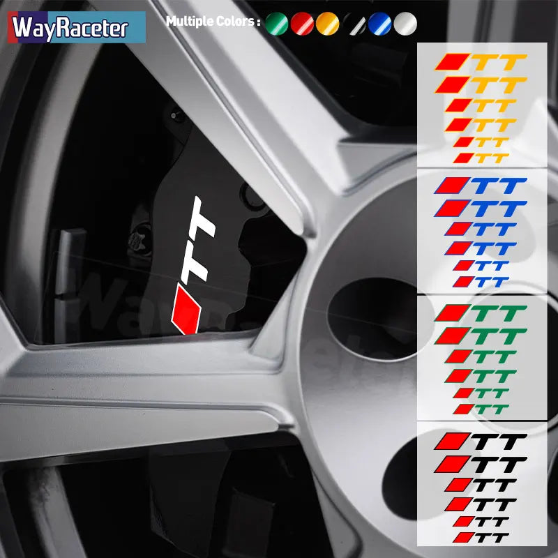 Audi Brake Caliper Decal Set – High-Temp Reflective Vinyl | A3 A4 A5 A6 A7 A8 Q2 Q3 Q5 Q7 Q8 TT TTS S-Line (6 Pcs) - 200000182:771#For TTS;355:203282818#Reflective green-200000182:771#For TTS;355:203282826#Reflective blue-200000182:200004890#For TT;355:203282826#Reflective blue-200000182:200004890#For TT;355:203282825#Reflective yellow-200000182:771#For TTS;355:203282823#Reflective black-  DRIVEN - 1
