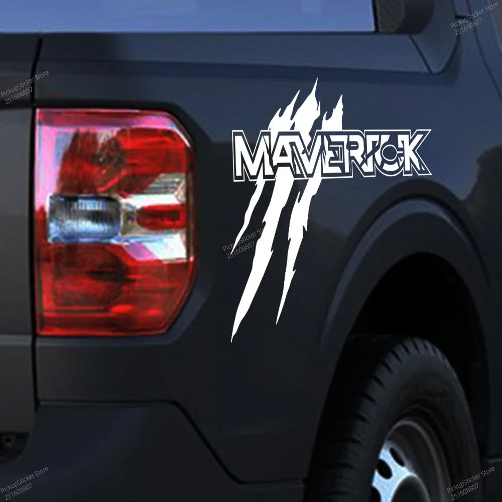 Ford Maverick Claw Style Pickup Bed Side Graphic Kit – Vinyl Decal (2 Pcs) | XLT, XL, V8 | 4 Sizes, 11 Finishes - 200000182:350852#Glossy Orange;5:361386#70x38.9cm-200000182:350852#Glossy Orange;5:361385#50x27.8cm-200000182:350852#Glossy Orange;5:200000990#40x22cm-200000182:10#Glossy Red;5:100014064#90x50cm-200000182:10#Glossy Red;5:361386#70x38.9cm-  DRIVEN - 2