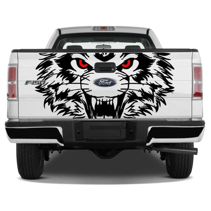 Tiger Tailgate Graphic Decal | Universal Pickup Sticker for Ford F-150, Toyota Hilux, Silverado, RAM, Isuzu D-Max & More - 200000182:350850#Black Gray-200000182:10#Gold Silver-200000182:29#White Gray-200000182:350852#Black Red-200000182:350853#Black Gold-  DRIVEN - 1