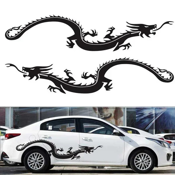 Dodge Challenger Hellcat Vintage Running Cat Tribal Tattoo Door Decal – Vinyl Graphic | 7 Designs, Left / Right / Both Sides - 200000182:350852#007;5:100014064#both side-200000182:350852#007;5:361386#right side-200000182:350852#007;5:203611026#left side-200000182:10#003;5:100014064#both side-200000182:29#002;5:203611026#left side-  DRIVEN - 9