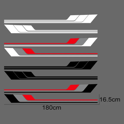 Tricolor Door Side Skirt Trim Decal for Audi TT (8N MK1, 8J MK2, 8S MK3) | 2-Piece Vinyl Coupe Graphic - 200000182:10#Black Gray Red-200000182:691#Black-200000182:29#White Gray Red-200000182:193#White-  DRIVEN - 5