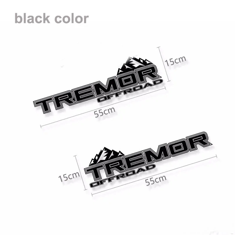 Off-Road Mountain Scratch Bedside Decal for Ford F-150 Tremor / Ranger / F-250 / F-350 | Orange Vinyl Pair - 200000182:193#A-200000182:29#B-200000182:691#c-200000182:350686#d-200000182:496#e-  DRIVEN - 8