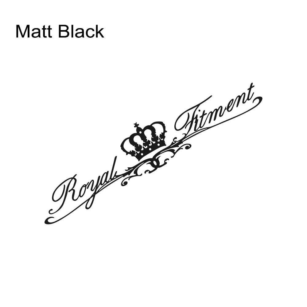 Crown Art Front Windshield Vinyl Sticker – Universal Fit | Car Styling Decal | 12 Finishes - 200000182:366#Glossy Yellow-200000182:350852#Glossy Orange-200000182:173#Matt Black-200000182:175#Glossy Blue-200000182:29#Glossy White-  DRIVEN - 14