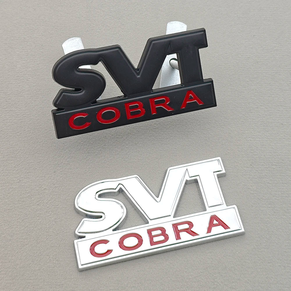 3D Metal SVT Cobra Badge Emblem | Grille & Trunk Sticker for Ford Mustang - 200000182:193#Grill Chrome-200000182:29#Grill Black-200000182:691#Sticker Chrome-200000182:10#Sticker Black-  DRIVEN - 1