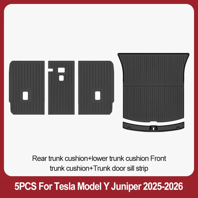 TPE Floor Mats & Luggage Mat for Tesla Model Y Juniper Premium / Performance (2025+) | All-Weather Set - 200000182:29#3PCS floor mats-200000182:10#6PCS sets-200000182:350852#5PCS sets-200000182:366#5PCS sets-200000182:175#7PCS sets-  DRIVEN - 7