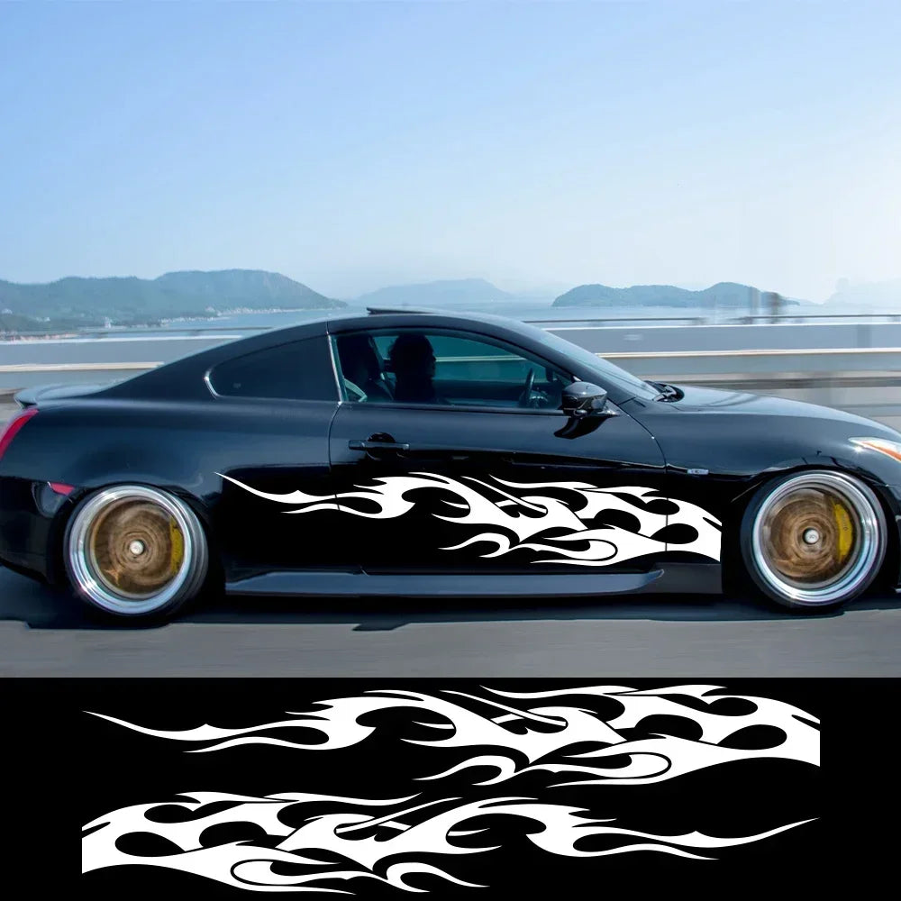 Flame Graphics Side Body Sticker | 2-Piece Universal Vinyl Sports Racing Decal - 200000182:193#Glossy Black;5:361385#150cmx25cm-200000182:29#Glossy White;5:361385#150cmx25cm-200000182:691#Glossy Gray;5:361385#150cmx25cm-200000182:10#Glossy Red;5:361385#150cmx25cm-200000182:350852#Matt Black;5:361385#150cmx25cm-  DRIVEN - 3