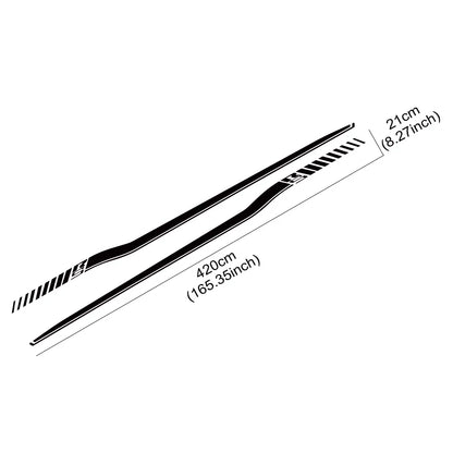 Dodge Challenger Full-Length Waistline Accent Stripe Decal Kit (2 Pcs) – Body Side Vinyl Graphic | 2008–2023 RS | 8 Finishes - 200000182:350852#Glossy Red-200000182:366#Matt Black-200000182:691#Glossy White-200000182:10#Glossy Gray-200000182:29#Glossy Black-  DRIVEN - 5