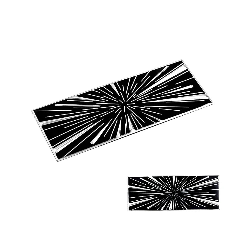 Time Space Tunnel Logo Trunk Badge Decal for Tesla Model 3 Highland | Emblem Sticker - 200000182:193#Black-silver-  DRIVEN - 6
