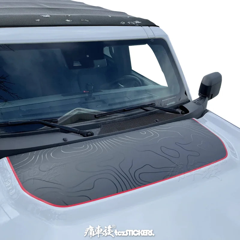 Custom Modified Hood Personality Vinyl Sticker for Ford Bronco | Special KK Film Wrap - 200000182:193#A-200000182:29#B-200000182:1052#K-200000182:350850#L-200000182:350853#M-  DRIVEN - 6