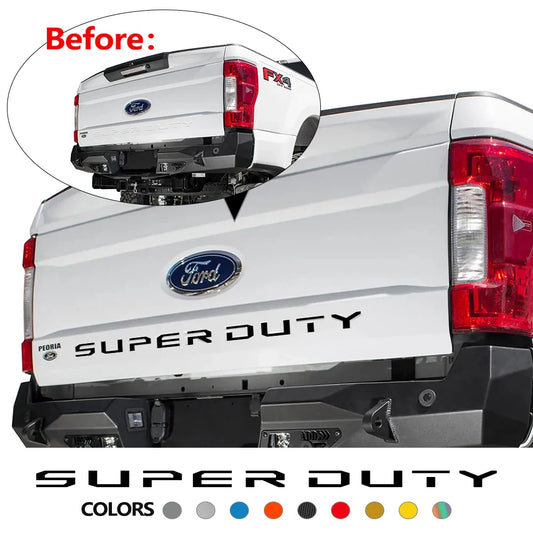 Tail Box Label Decal for Ford Super Duty F-250 / F-350 (2017–2021) | Pickup Vinyl Sticker - 200000182:496#Matt Silver-  DRIVEN - 1