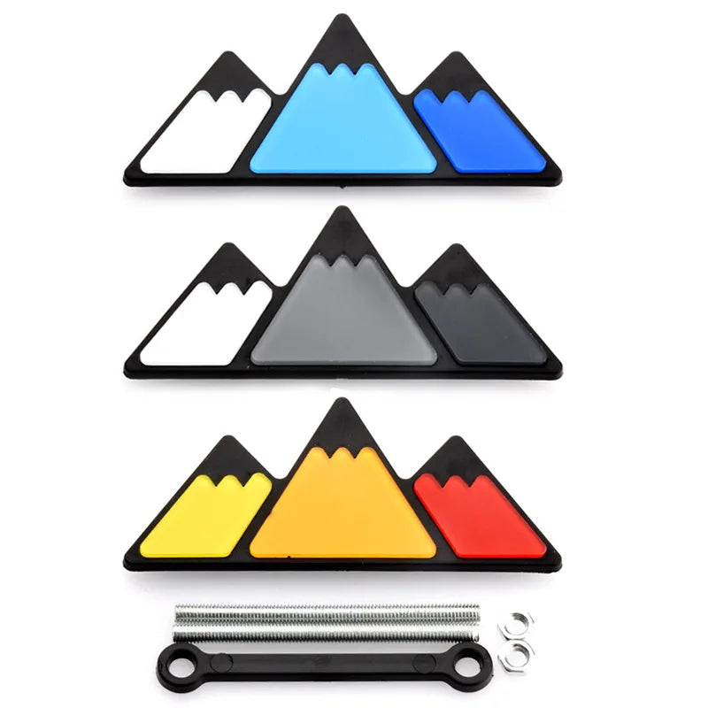 TRD Tri-Color Grille Badge Emblem for Toyota Tacoma / Tundra / 4Runner / Highlander | 3-Piece ABS Set - 200000182:350686#Type 8-200000182:173#Type 6-200000182:496#Type 7-200000182:29#Type 2-200000182:691#Type 3-  DRIVEN - 3