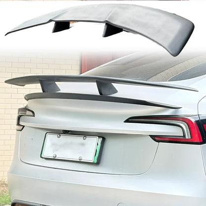 Novitec-Style Rear Trunk Lid Spoiler for Tesla Model 3 (2019–2024) | ABS Luggage Compartment Wing - 14:200004891#Forged Carbon Fiber-14:200004889#Unpainted FRP-14:201619815#Real Carbon Fiber-  DRIVEN - 4