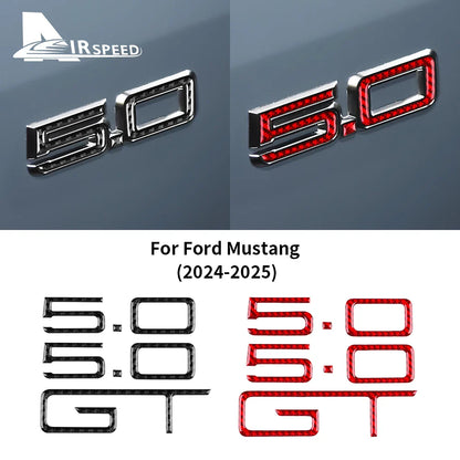 Real Soft Carbon Fiber Rear Panel Trim for Ford Mustang GT (2024-2026) | LHD & RHD - 200000182:29#Red Carbon-200000182:193#Black Carbon-  DRIVEN - 1